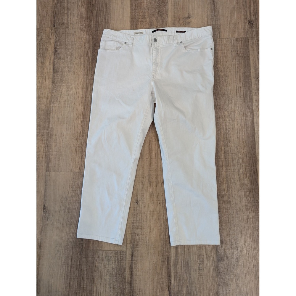 Alberto Pipe Regular Slim Fit Mens White Jeans 40x27 Luxury T400 Light Denim